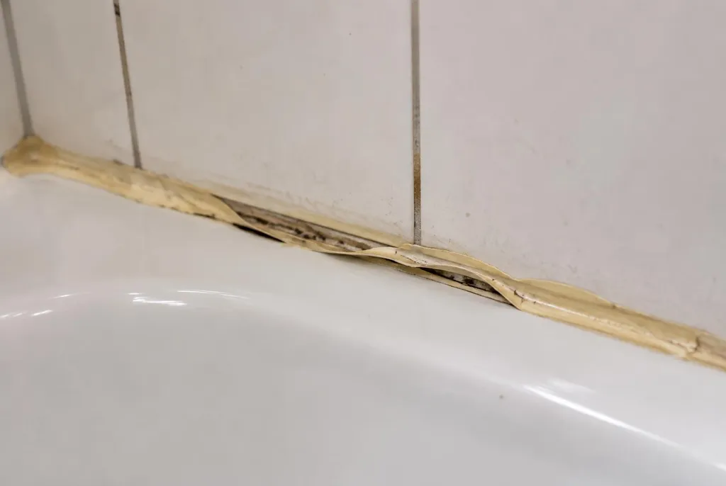 Kitbedrijf Abcoude – loslatende kit naast het bad